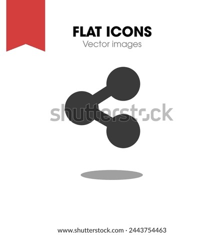 share alt square Icon. Flat style design isolated on white background. Vector illustration
