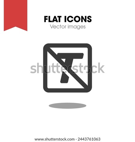 format clear Icon. Flat style design isolated on white background. Vector illustration

