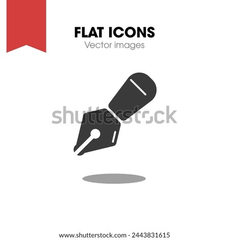 pen fancy Icon. Flat style design isolated on white background. Vector illustration
