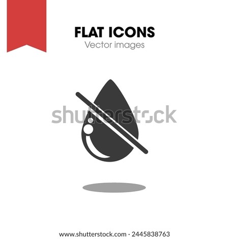 tint slash Icon. Flat style design isolated on white background. Vector illustration
