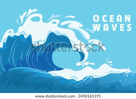 Ocean water illustration vector, wave illustrator