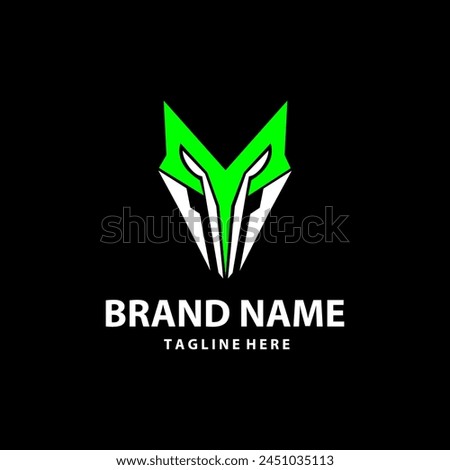 MV modern trendy wolf design logo vector