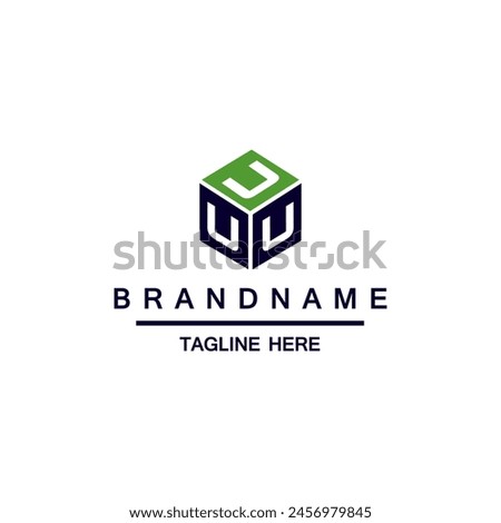 U letter Cube logo design in vector.