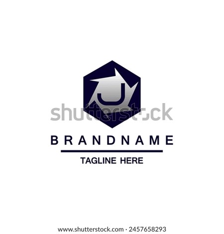 Abstract letter J vector logotype