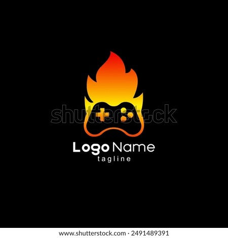 console fire logo design vector