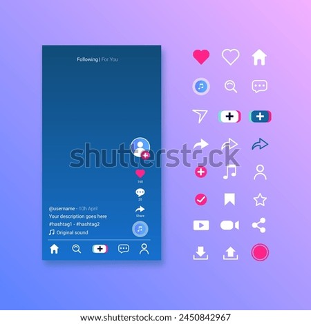 Social media interface pack vector design in eps 10