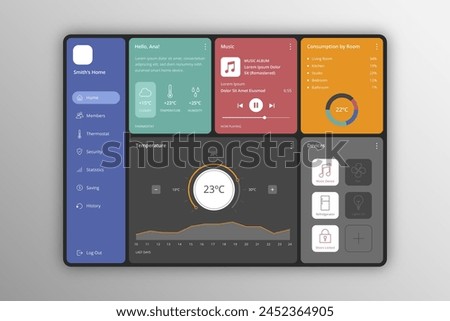 Smart home management app vector design in eps 10