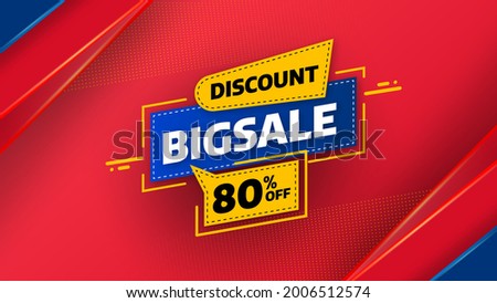 Sale banner template design with geometric background , Big sale special offer up to 80% off. Super Sale, end of season special offer banner. vector illustration.