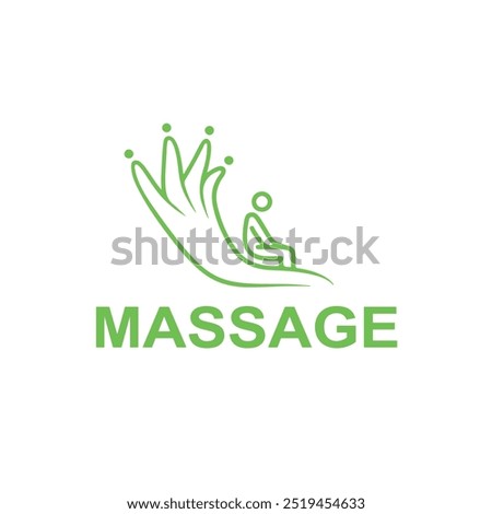 Massage Logo Design Vector Icon Illustration