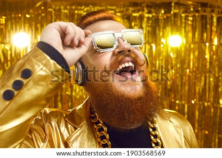 Similar – Image, Stock Photo Fancy man reflecting in mirror on ground