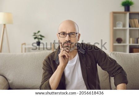 Similar – Image, Stock Photo portrait of a thoughtful man