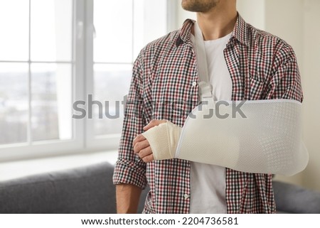 Similar – Image, Stock Photo Young man in Forearm Balance yoga pose on beach