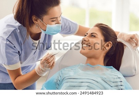 Similar – Image, Stock Photo caucasian doctor using protective gloves. Chinese Corona virus concept