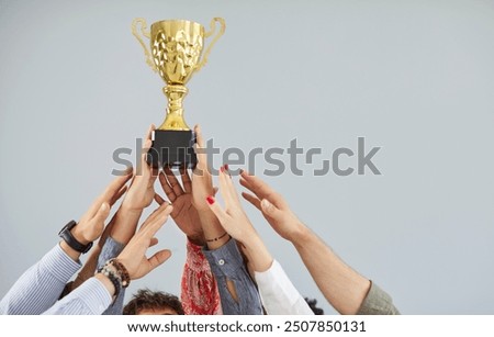 Similar – Image, Stock Photo A hand holding an apothecary’s vial filled with smoke, from which clouds of smoke come out