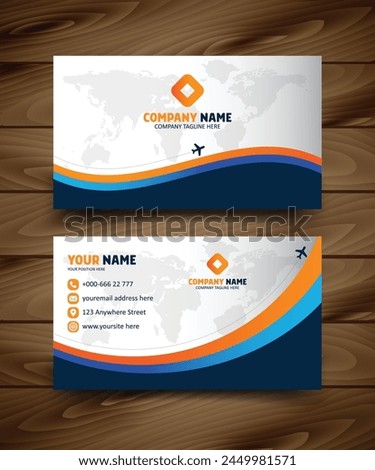 Modern Travel Agency Business Card | Travel Business Card Design | Simple Business Card Design for Travel Agency