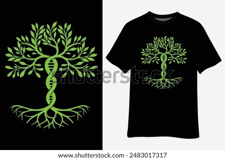 Genealogist Family DNA Lineage Researcher Genealogy Tree T-Shirt Design