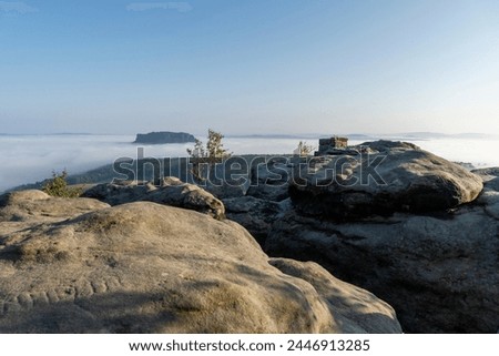 Similar – Foto Bild Lilienstein am Horizont