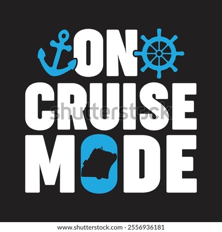 Cruise mode on vector t-shirt design illustration