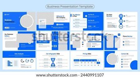 Creative Business presentation slides template design. Use for modern presentation background, brochure design, website slider, landing page, annual report, company profile