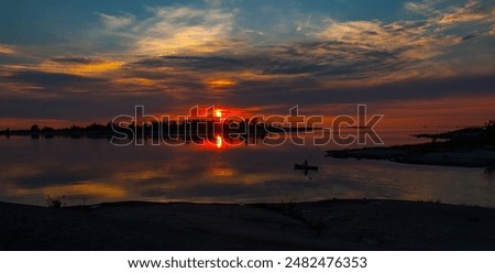 Similar – Foto Bild Paddeltour ins Blaue Kanal