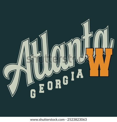 Atlanta Georgia Athletic Varsity Design