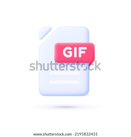 Gif Icon 3d file, great design for any purposes. Vector file