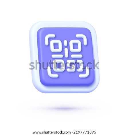 Modern qr code, great design for any purposes. Computer technology concept. Vector isolated icon