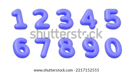 Number 3d in realistic style on white background. 3d number 3d for paper design. Banner design. Vector isolated icon