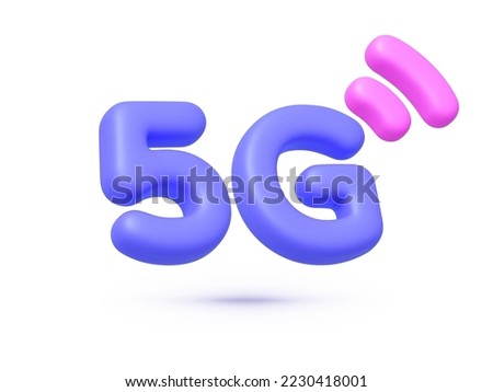 5G icon 3d for web design. Internet network concept. Communication, internet concept. Vector 3d illustration