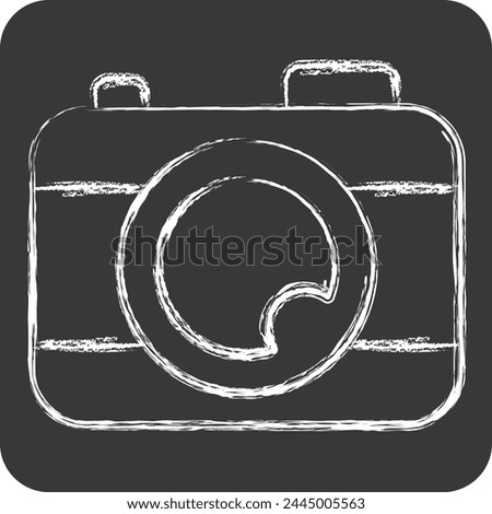 Icon Camera. related to Entertainment symbol. chalk Style. simple design illustration