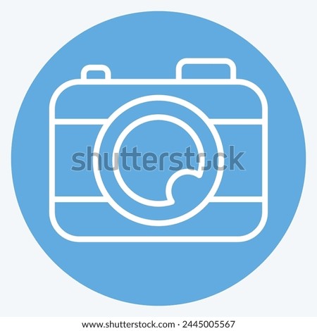 Icon Camera. related to Entertainment symbol. blue eyes style. simple design illustration