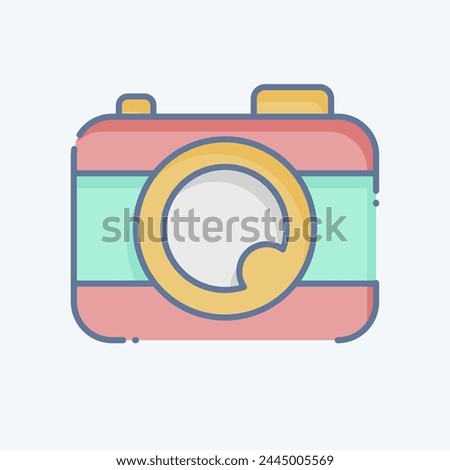 Icon Camera. related to Entertainment symbol. doodle style. simple design illustration