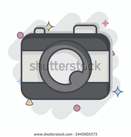 Icon Camera. related to Entertainment symbol. comic style. simple design illustration
