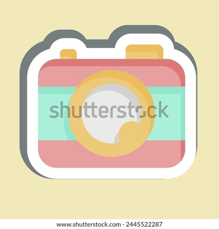 Sticker Camera. related to Entertainment symbol. simple design illustration