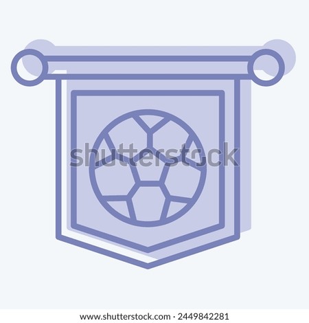 Icon Pennant. related to Football symbol. two tone style. simple design illustration