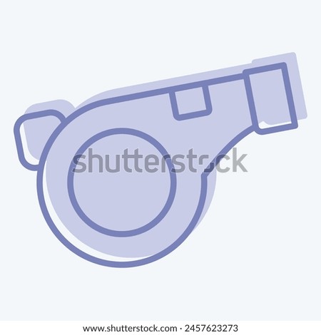 Icon Whistle. related to Security symbol. two tone style. simple design illustration