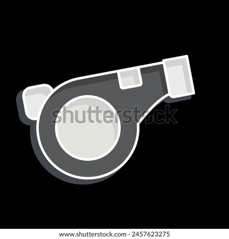 Icon Whistle. related to Security symbol. glossy style. simple design illustration