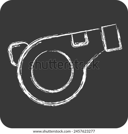 Icon Whistle. related to Security symbol. chalk Style. simple design illustration