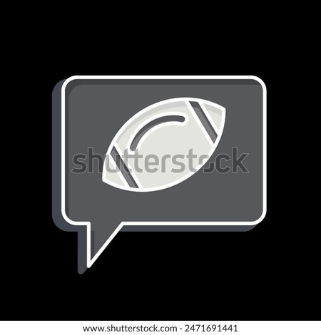 Icon Speech Bubble. related to Rugby symbol. glossy style. simple design illustration