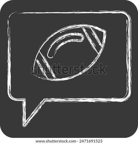 Icon Speech Bubble. related to Rugby symbol. chalk Style. simple design illustration