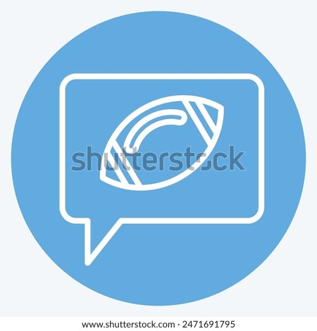 Icon Speech Bubble. related to Rugby symbol. blue eyes style. simple design illustration