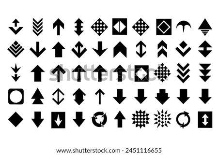 Arrows set of black icons. Arrow icon. Arrow vector collection. Arrow. Cursor. Modern simple arrows.