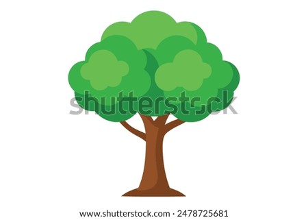 simple flat style tree design