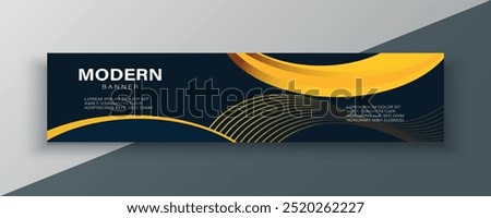 Sleek Abstract Wave Banner Design for Modern Advertising