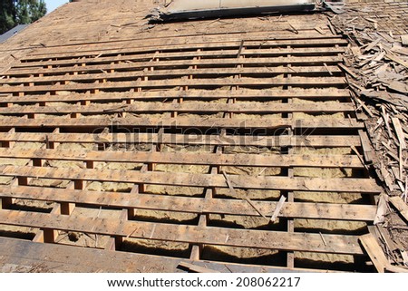 Home Roof Construction Site. Removal of old roof and replacement with all new materials. Roofs are an important part of any home, keeping it safe and dry from the elements and nosy neighbors.
