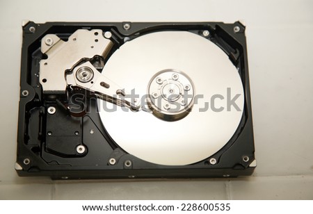 A unique view of a Genuine Computer Hard Drive. Computer Hard Drives are the Brains of any computer system. Without Hard Drives no computer would work or have any memory or be able to anything fun.