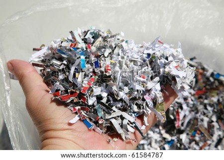 Shredded paper, shredded checks, credit cards and other sensitive information and more to prevent identity theft