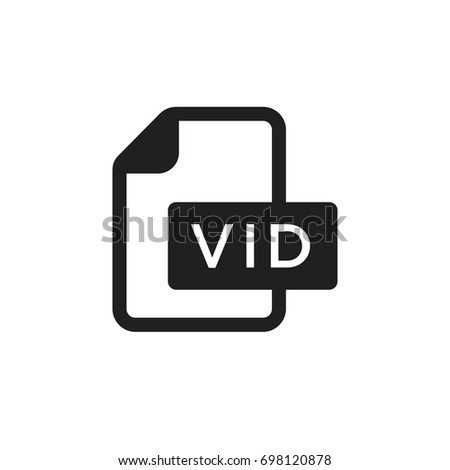 Pictograph of format file vid  extension for template logo, icon, and identity vector designs Stock fotó © 