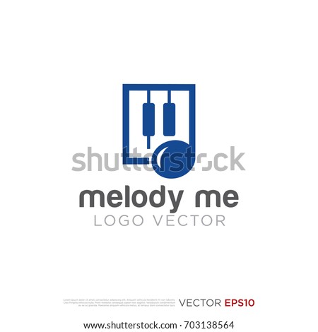 Pictograph of music notes for template logo, icon, and identity vector designs