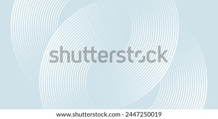 Modern abstract background. Shiny white gradient circle lines. Minimal geometric pattern. Simple graphic element. Futuristic concept. Suit for cover, poster, banner, brochure, flyer, header, website